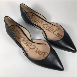 Sam Edelman Women's Size 7.5M  Rodney Black Leather D'Orsay Flats Shoes